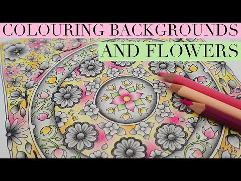 How to Colour Backgrounds with pencils BLENDING | HOW TO DRAW INKY Johanna Basford | Adult Colouring