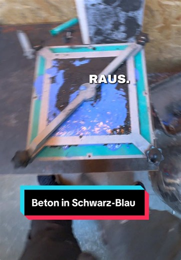 Beton in Schwarz-Blau selber machen – einfache Anleitung