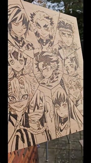 Demon Slayer Pyrografy Art