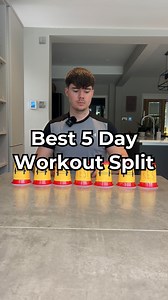 6.5M views · 35K reactions | Best 5 Day Workout Split Training 5 times a week? Use this split: push, pull, legs, upper, and legs again for maximum results. For daily fat loss/muscle growth tips follow me. | Alfie Evans - Online Fitness Coach | Facebook
