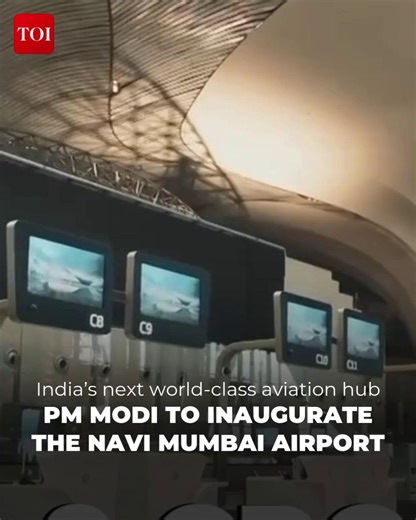 14K views · 201 reactions | Prime Minister #NarendraModi is set to inaugurate Phase 1 of the #NaviMumbai International Airport. This massive Rs 19,650 crore project, #India's largest #Greenfield airport, aims to ease congestion at #Mumbai's existing #airport. #Maharashtra #MumbaiAirport #InternationalAirport | The Times of India | Facebook