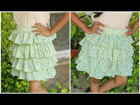 HOW TO MAKE RUFFLE SKIRT | DIY SKIRT