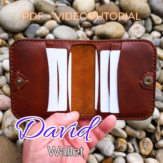Leather Wallet Pattern PDF – DIY Card Holder Template With Video - Etsy