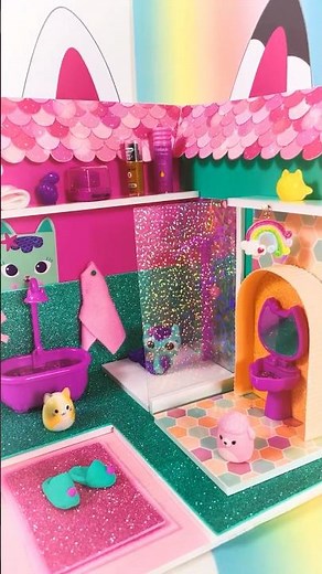 Get ready for the sparkliest mini DIY ever! 🌈✨ Gabby’s Dollhouse SPA Bathroom 💖✨