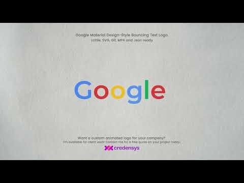 Google Material Design Style Bouncing Text Logo | Credensys Motion Graphics