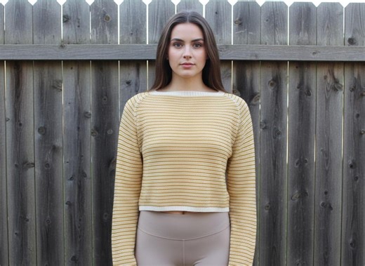 Helix Raglan Sweater Knitting Pattern PDF Striped - Etsy
