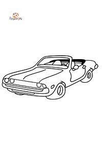 Open Top Cars colouring page - color online, and print for free!