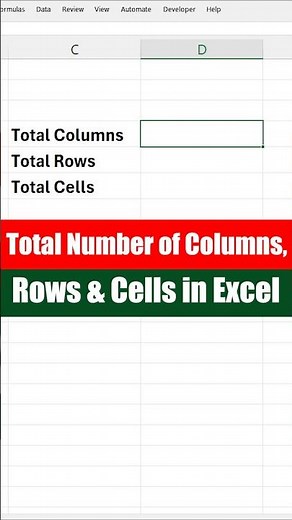 How Many Rows, Columns and cells Does Excel Have❓ #excelshorts #exceltutorial