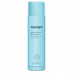 AQUAGE Beyond Shine, Fine-Mist Silkening and Glossing Spray, Creates Shine, Thermal-Pressing Product that Polishes, Silkens, and Smooths Curly Texture, 4.6 fl. oz