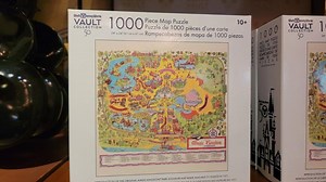 Fun New Vintage Magic Kingdom Map Puzzle From The 50th Anniversary Vault Collection | Chip and Company