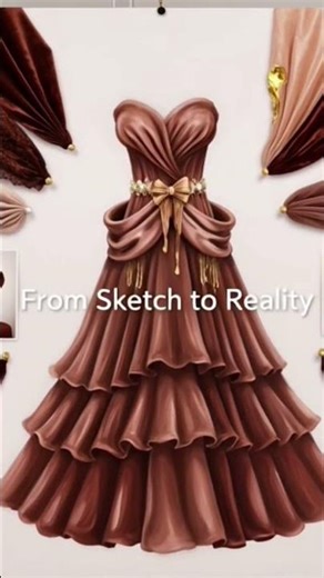 "Ruffles dipped in chocolate—where couture drips, flutters, and melts into luxury 🍫✨” #shorts #viral