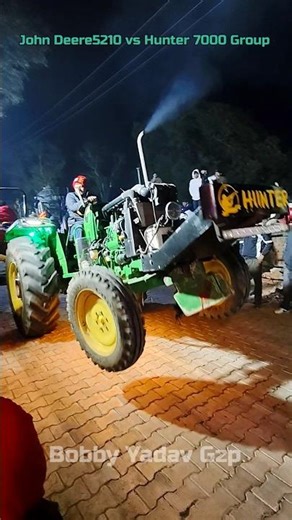 John Deere 5210 vs Hunter 7000 Group Tochan video #viral #trending #farming #shorts #shortvideo