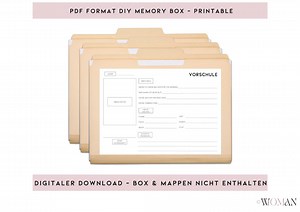 Memory Box DIY Set / Memory Box Children DIY / Printable / Download - Etsy