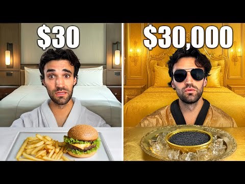 I Stayed at 5-STAR HOTELS for $30, $300, $3,000 & $30,000!