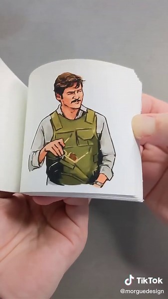 Pedro Pascal Flip Book Animation Print