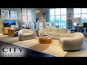 CITY FURNITURE NEW STORE TOUR / MODERN BEIGE & WHITE, FARMHOUSE & COASTAL INTERIORS