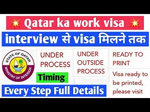Qatar work visa! Processing and Timing! Every step full Details