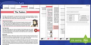 UKS2 The Tudors Differentiated Reading Comprehension Activity