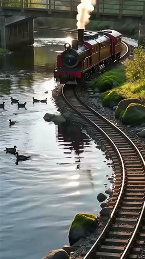 Miniature Steam Train by the River | Peaceful Cinematic Journey #miniatureworld