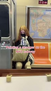 Painting strangers on the NYC subway getting their reactions!! | Devon Rodriguez
