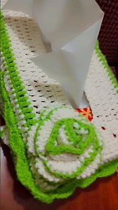 crochet tissue box cover 💕#crochet #homedecor