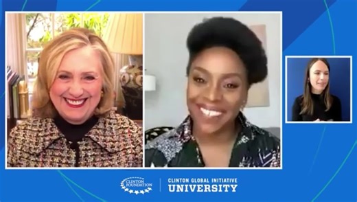 Chimamanda Ngozi Adichie in conversation with Secretary Hillary Clinton at the Closing Plenary Session of the 2022 Clinton Global Initiative University Virtual Annual Meeting. Watch in full here:https://youtu.be/kZ8DyxVOjdE | Chimamanda Ngozi Adichie