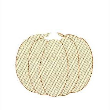 Sketch Pumpkin Embroidery Design Video