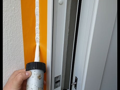 Außentür abdichten, Dichtstoff applizieren sauber und sicher