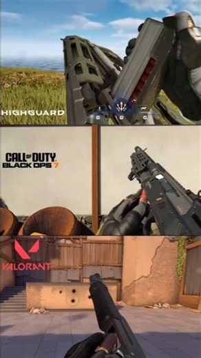Call of Duty Black Ops 7 vs Valorant vs Highguard - Reload Animation Comparison #gaming #shorts