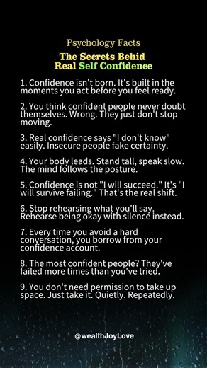 9 Psychology Facts That Build Real Confidence #psychology #confidence #mindset