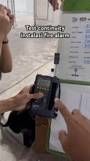Test continuity instalasi fire alarm #engineer #mep #project