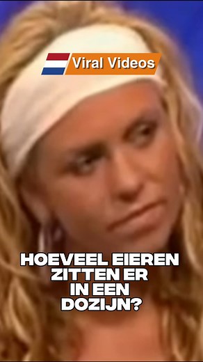 Nederlandse Viral Videos | het beste van het internet on Instagram: "Hoeveel eieren in een dozijn?! 🥚📺 “Dat hangt af van de verpakking…” 📺🥚 Een simpele vraag in het programma Jensen! loopt volledig uit de hand. Hoeveel eieren zitten er in een dozijn? De kandidaat denkt hardop na, heeft het over verpakkingen met zes of twaalf, maar komt er niet helemaal uit. Ondertussen ligt het publiek dubbel van het lachen. Haar verwondering blijft zelfs ná het goede antwoord aanhouden. Eén van die legendar