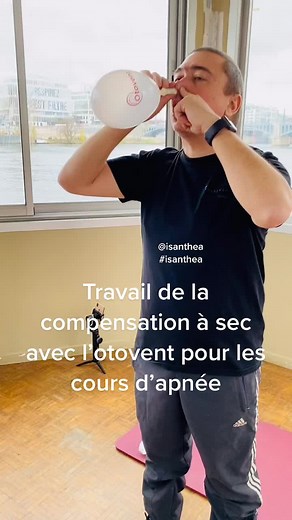 Travail de la compensation à sec avé otovent pour les cours d’apnée #oisanthea #otovent #apnée #apnee #freddive #freediving #freediver #paris