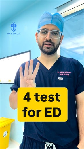 Dr. Mohit Sharma AIIMS on Instagram: "Erectile dysfunction (ED) isn’t just about performance—it’s a medical condition that can reveal what’s happening inside your body. ED can be linked to diabetes, hypertension, low testosterone, nerve issues, stress, or even early heart disease. That’s why a proper evaluation matters. The four key tests help identify the exact cause so treatment becomes targeted and effective. ED is common, treatable, and nothing to be embarrassed about. If you notice persiste
