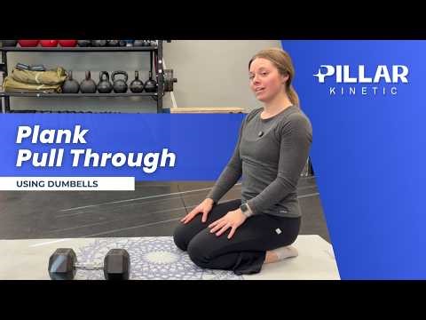 Plank Pull Through (Using Dumbbells)
