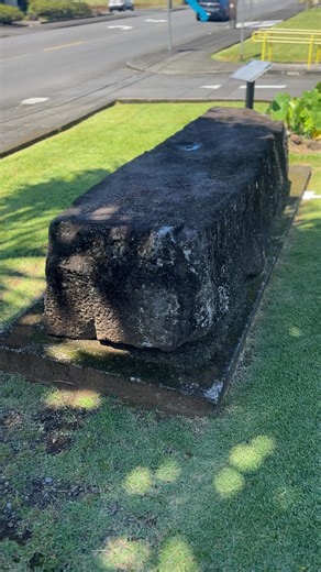 Ikaika on Instagram: "The Naha Stone, located in Hilo, Hawaiʻi, is one of the most legendary pōhaku in Hawaiian history. Originally reserved for the chiefly Naha bloodline. Newborns from this line would be placed on the stone. If the baby remained steadfast and quiet, it was confirmed into the Naha line, but if the baby was fussy and cried on the stone then the child’s legitimacy could be challenged. The stone later played a key role in a prophecy foretold by high priestess Kalaniwahine : the on