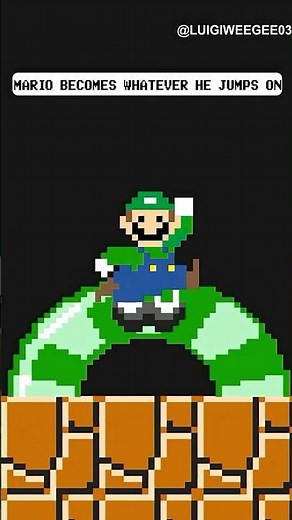 Mario BECOMES whatever he jumps on! #mario #supermario #shorts