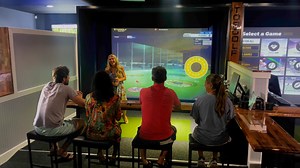 Beat the rain in the Amusement Park at Waterville USA with TopGolf Swing Suites! We are open today! | Waterville USA