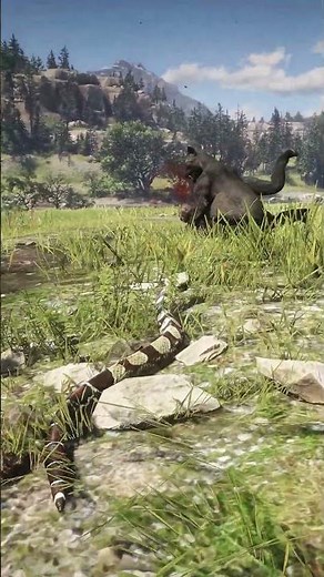 Snake Bites Black Panther to Save Man - Unbelievable Hero! RDR2 #shorts