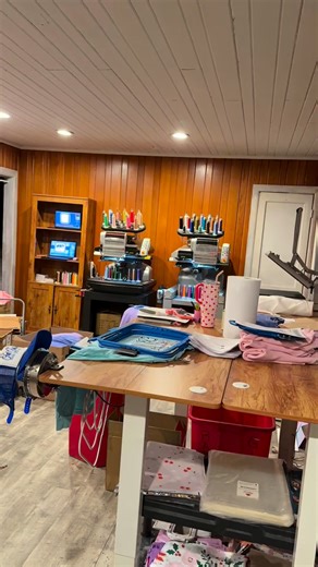 Wonderful Day Boutique on Instagram: "I got everyone settled and got to work. I ran some designs that take the longest first so I could have a couple hours to get organized. I worked till I couldn’t keep my eyes open no more. I started getting hives which tells me it’s time for bed. Yes I have issues when I’m over exhausted. So off to bed and we will do more tomorrow. #smallbusinessbigdreams #embroidery #dayinthelife #smallbusinessownerlife"