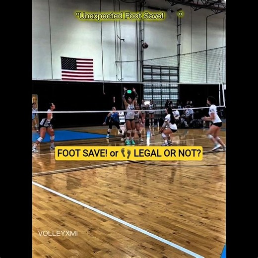 INSANE Foot Save in Volleyball! 🤯🔥 #shorts #viral #fyp