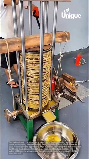 Traditional oil press: extracting oil the old-fashioned way
