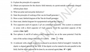 Explain the principle of a capacitor.Obtain an expression for... | Filo