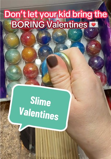 Slime valentines beat those boxed chalky hearts #slime #funvalentines #classroomvalentines #slimevalentines #tiktokshopfinds