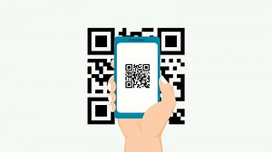 Qr barcode scanning animation using phone animation