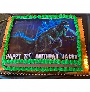 Godzilla Edible Cake Topper Image, Godzilla Cupcakes, Godzilla Breathing Fire Cake, Godzilla Party Supplies, Cake Decoration, Party Edible - Etsy