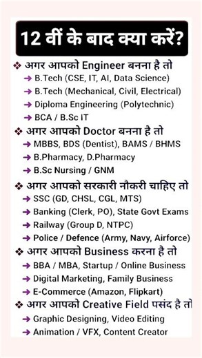 12th ke baad kya kare।। 12th ke baad konsa course kare #virwl #trending #shorts