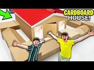 I Built the *ULTIMATE* CARDBOARD HOUSE for LITTLE BROTHER!