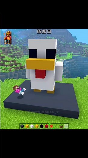 Building a Giant Chicken statue in Minecraft 🐔 | King_Maker_7
