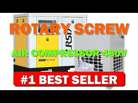Rotary Screw Air Compressor 480V/3Ph 7.5KW/10HP 125PSI 37.43CFM Variable Speed Screw Ai - B0FR5H328B